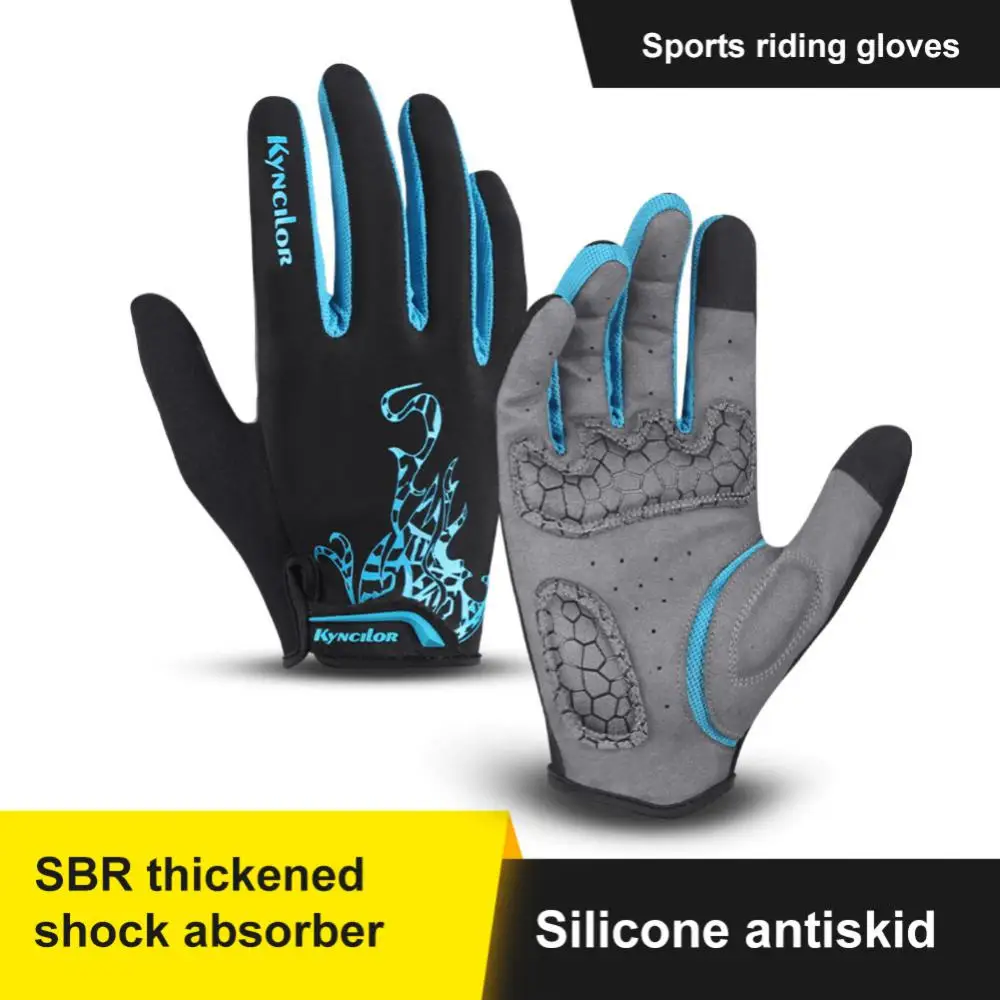 

Cycling Gloves Silicone Touch Screen Gloves Shock Absorbing Sports Fitness Hand Cover For Men And Women Cycling Equipment