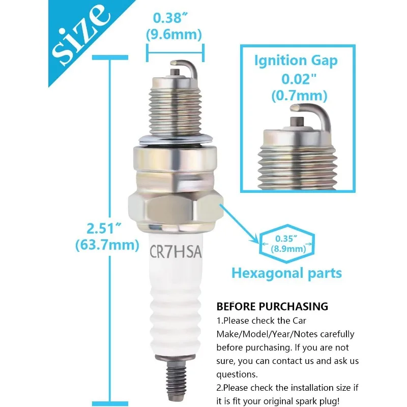 НОВАЯ A7RTC CR7HSA мотоциклетная брендовая свеча зажигания A7RC A7TC 4549 замена двигателя