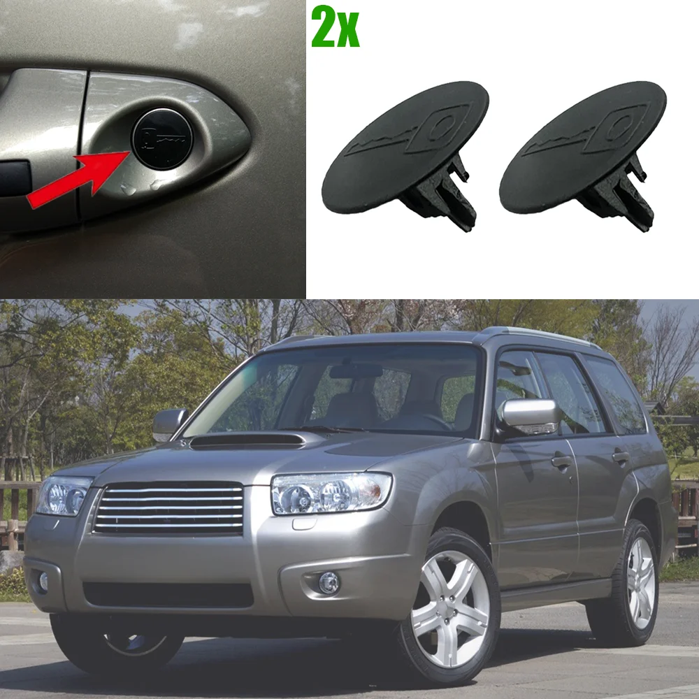 

2 шт., дверная ручка, отверстие для ключа, заглушка, зажим для Subaru Legacy BE BL1998-2009 Outback BP 2003-2009, черный, новый