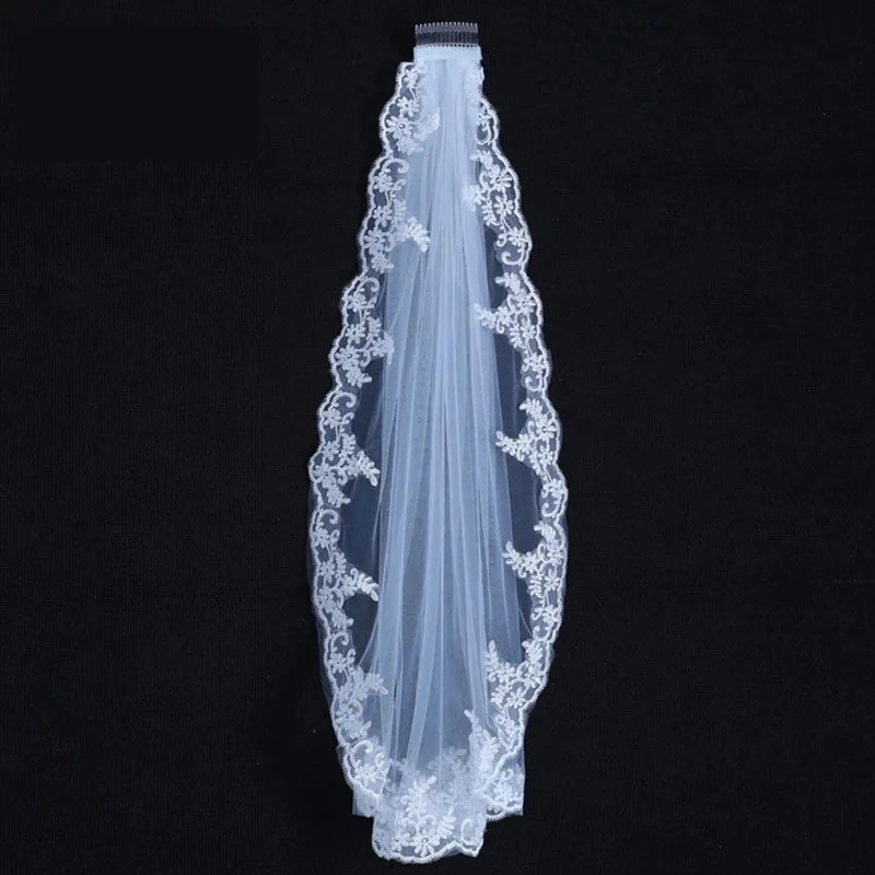 

Ding Yaoda bridal veil wedding dress accessories wedding car bone with comb wedding lace veil.