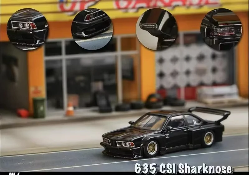 Модель автомобиля SW 1:64 E24 635 CSI Sharknose Black Limited 999