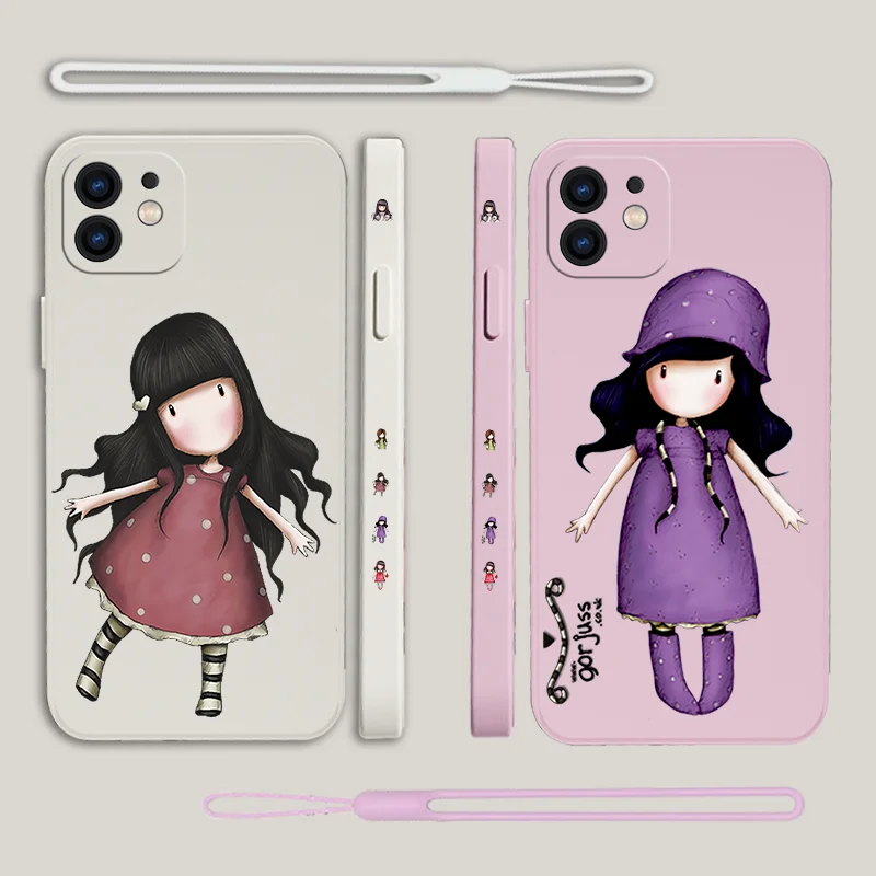 

Cartoon Girl Gorjusses Phone Case For Samsung Galaxy S23 S22 S21 S20 Ultra Plus FE S10 4G S9 S10E Note 20 9 Plus With Lanyard