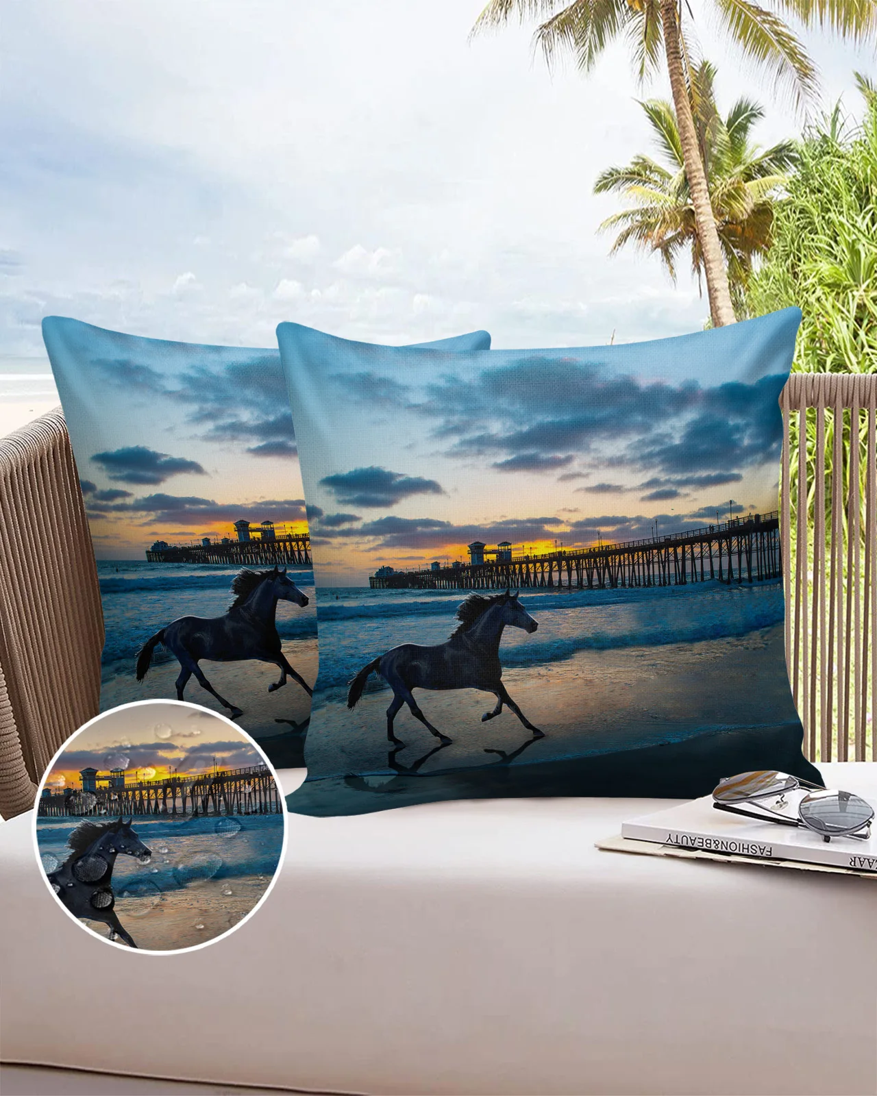 

2/4 шт., прямоугольные водонепроницаемые наволочки из хлопка и льна