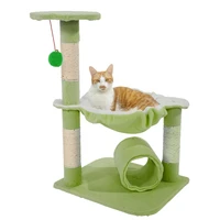 wooden cat climbing frame scratcher cat tree tower toy cute sisal scratch board accessories supplies