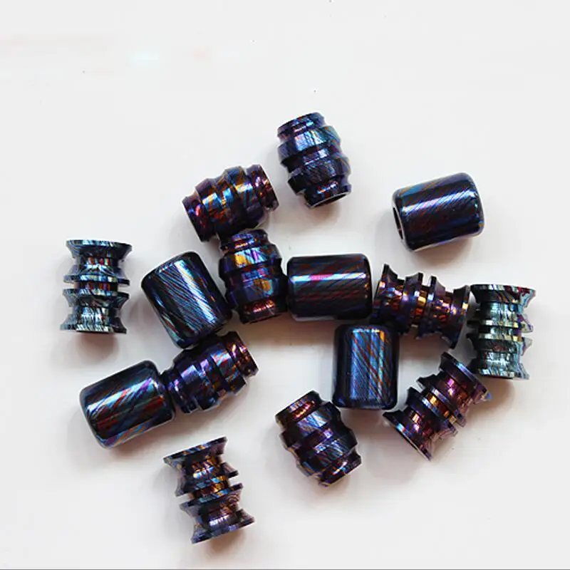 

New Titanium Damascus Necklace Bracelet Pendant Beads Lanyard Paracord Beads