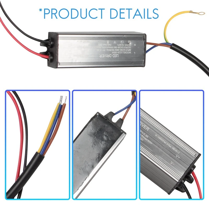 

3X 30W LED Driver Constant Current Driver Power Supply Transformer Waterproof