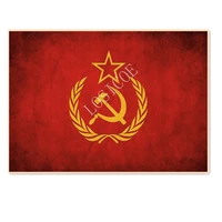 soviet communist flag posters vintage wall art decorative painting the great cccp ussr propaganda wallpaper wall sticker drawing