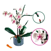 new 2022 orchid succulents flower bouquet 10311 building blocks bricks city romantic kit friends diy toys for girls gift
