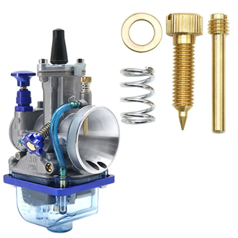 

with Spring Carburetor Screw Kit Performance Edition Copper Motorcycle Reforting Parts Modification Power Jet for PWK28 30 34mm
