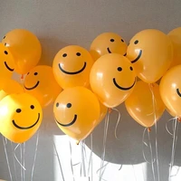 10inch birthday funny yellow smiling face balloon party decorations balloon happy birthday wedding balloon baby shower supplies