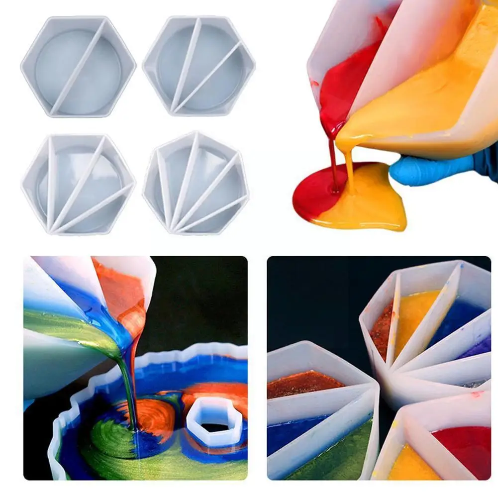 

Pour Split Cup Silicone Epoxy Mix For Paint Pouring Cups DIY Resin Tool Epoxy Resin Acrylic Paint Resin Mold Jewelry Making U4Z0