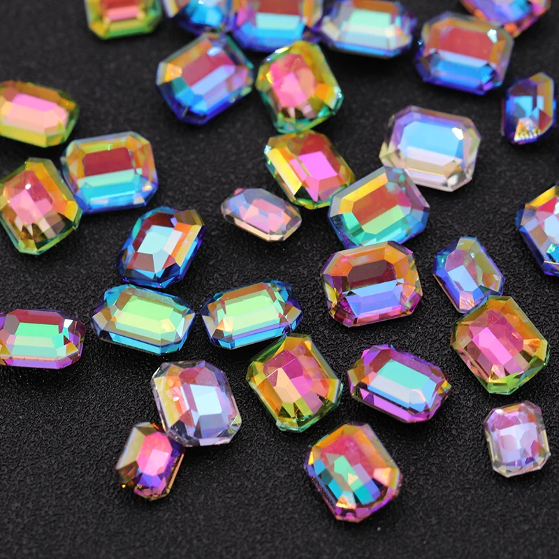 

Wholesale 70pcs Octagon K9 Glass Rhinestone Glitter Strass Crystals Small Size Nail Art Beads Nail Decorations Shiny Appliques