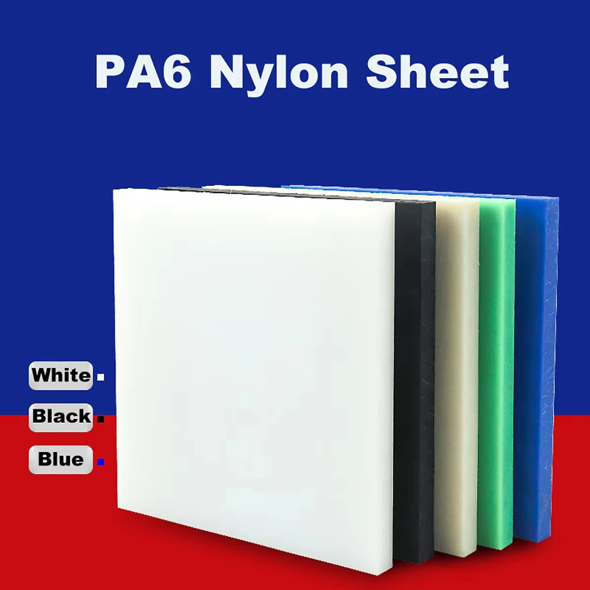 

Синий, белый, черный PA6, чистый нейлоновый листовой блок, толстый 2/3/4/5/6/8/10/12/15/20/25/30 мм, обработка пластиковых материалов с ЧПУ