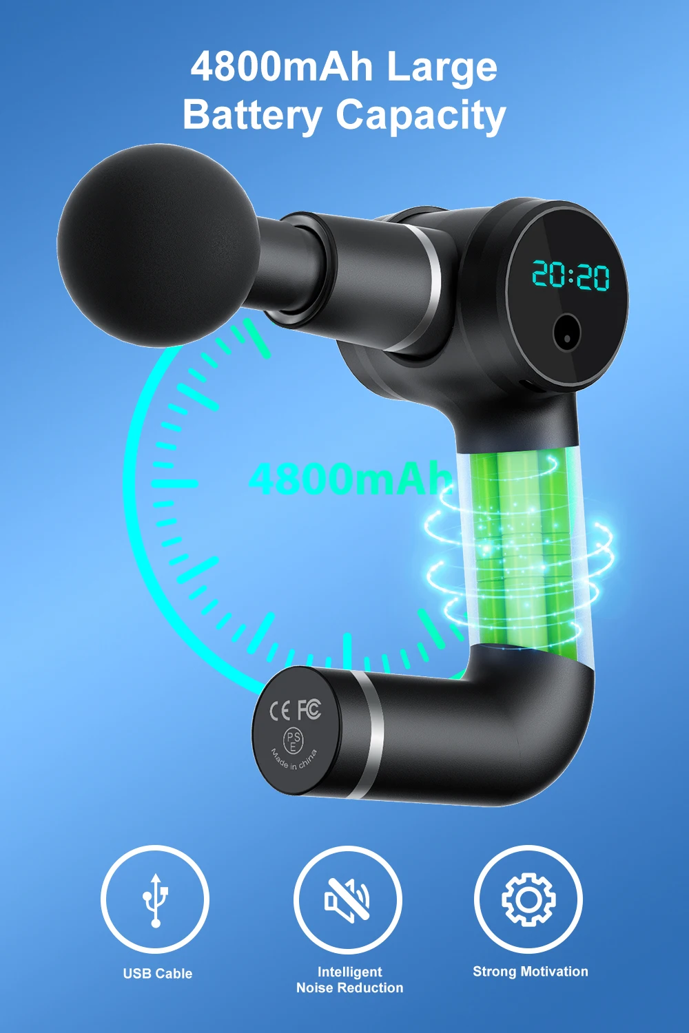 CO-HUAl электрический мини-инструмент для глубокого массажа мышц низкая цена