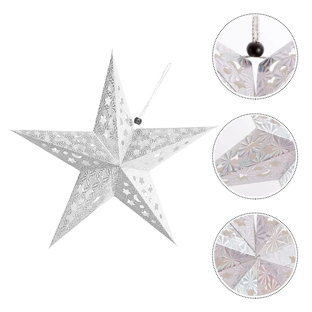

Star Paper Shade Lantern Lamp Light Christmas Hanging Lanterns Ornament Shaped Lampshade Ceiling Pendant 3D Origami White Shades