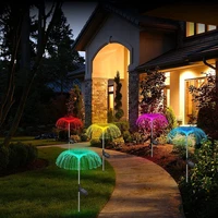 solar garden lights fiber optic lights jellyfish lights luminous charging and plug in lawn and garden decorative lights