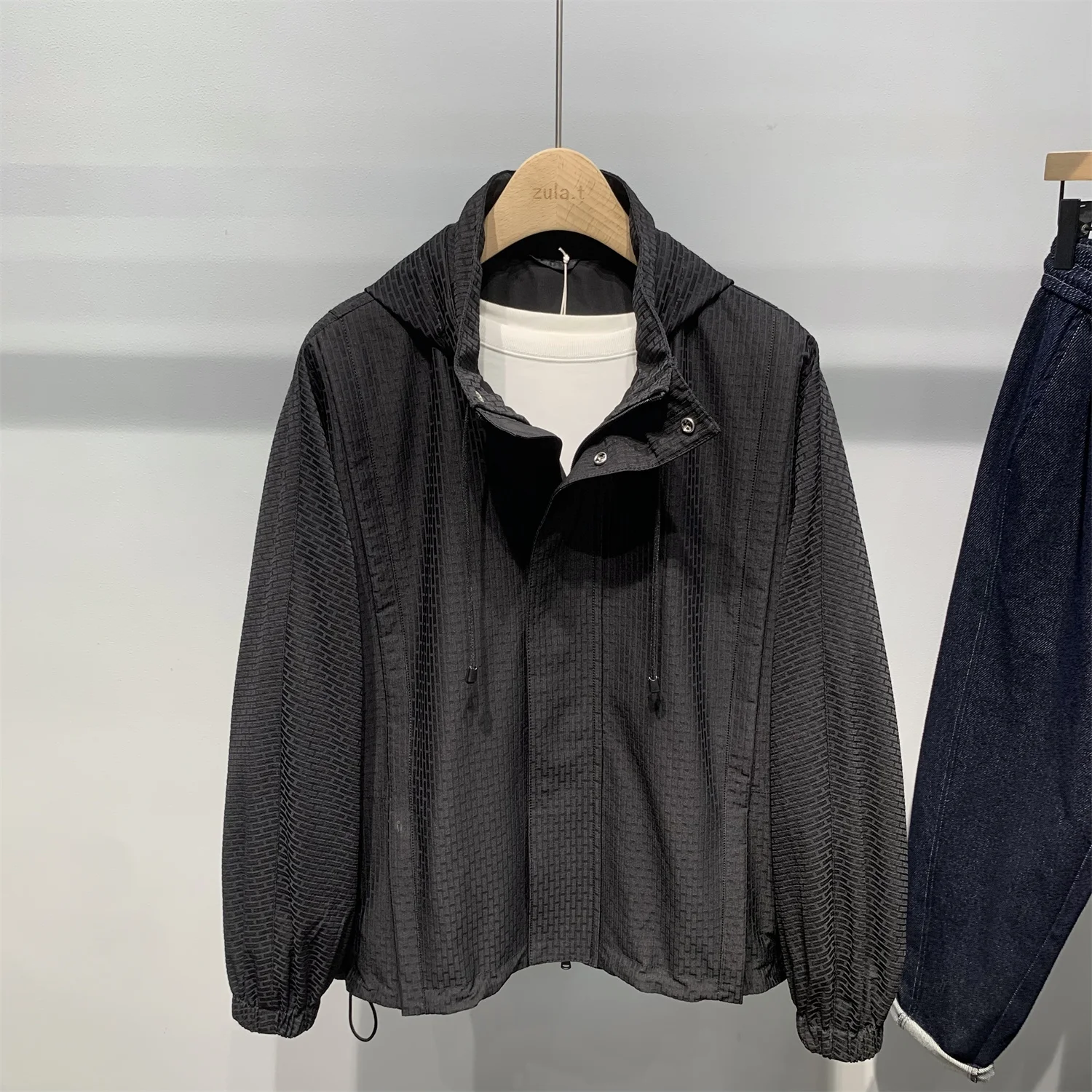 2024 осенняя мужская модная брендовая куртка-карго с капюшоном молодежная