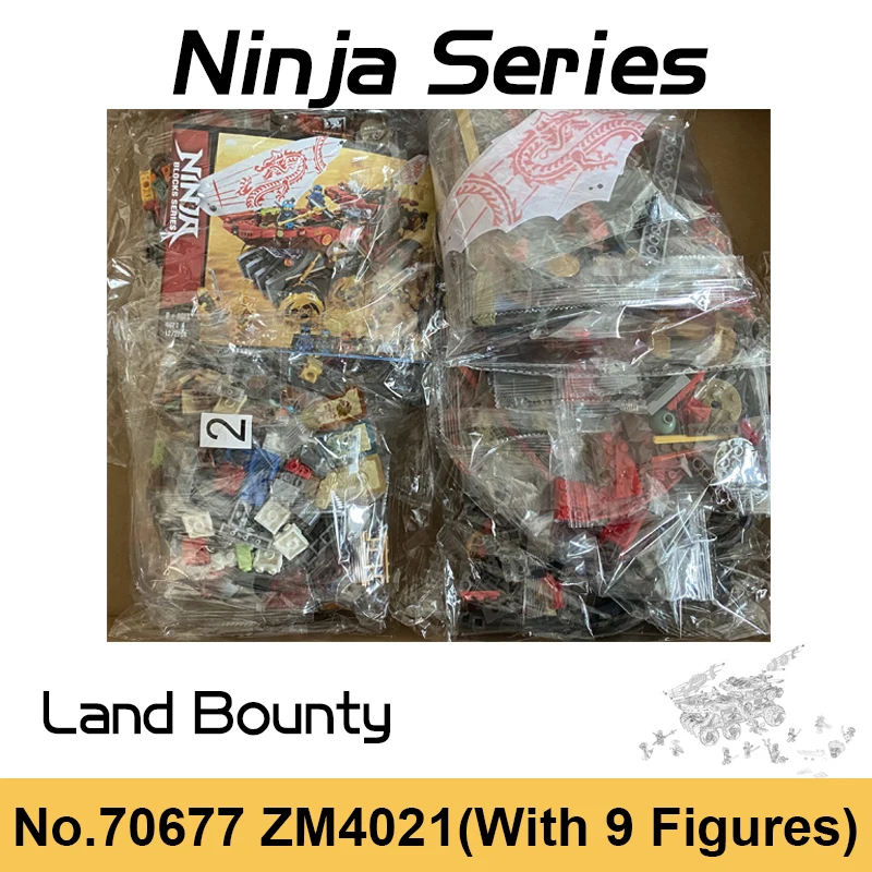 1272pcs Ninja Full Version Land Bounty Building Blocks Truck Chariot Car Snake Bugs Figures Bricks Toys For Children Boy Gifts