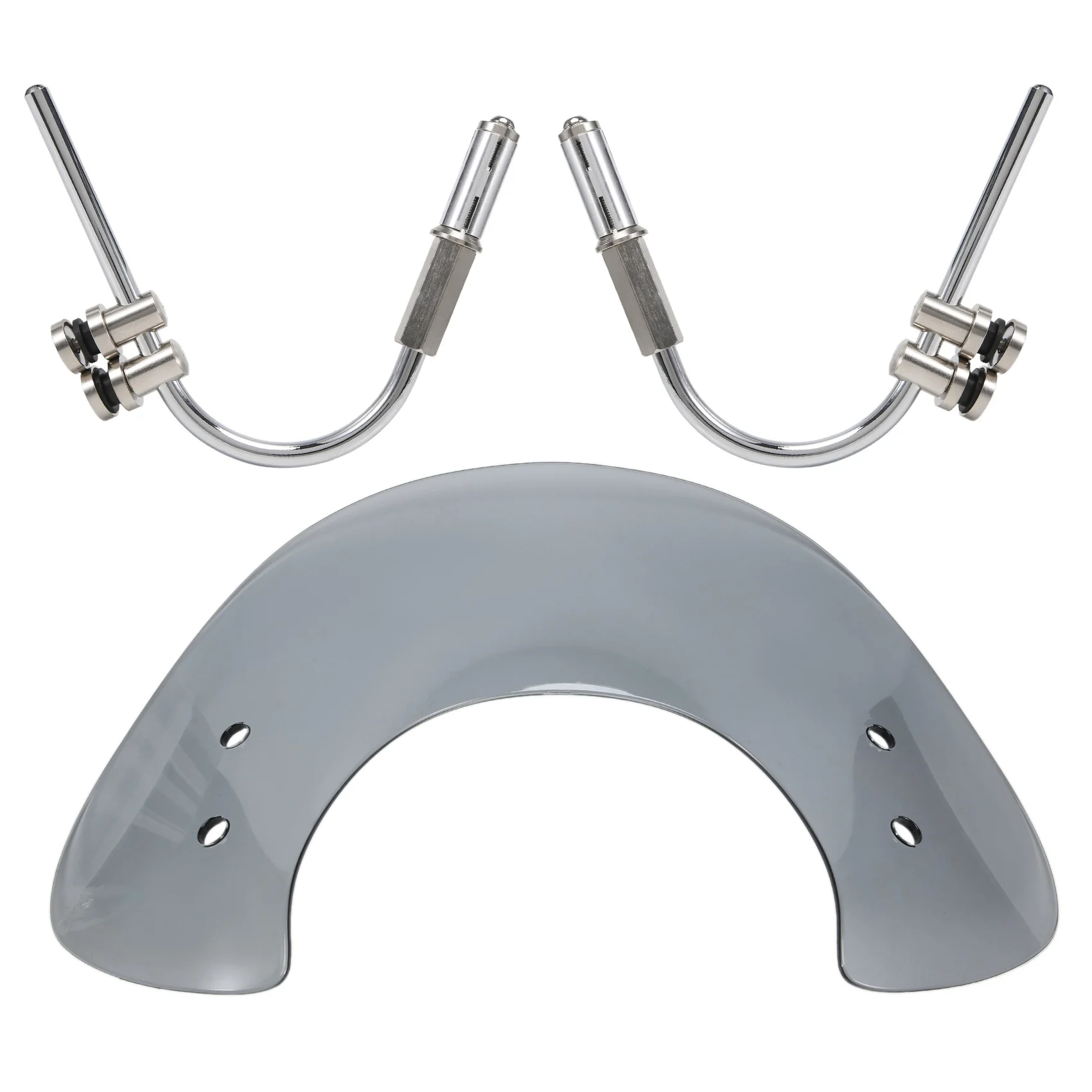 

Motorcycle Windshield Windscreen Airflow Visor Wind Shield Deflector Protector for Vespa GTS 125 250 300 08-22(Grey)