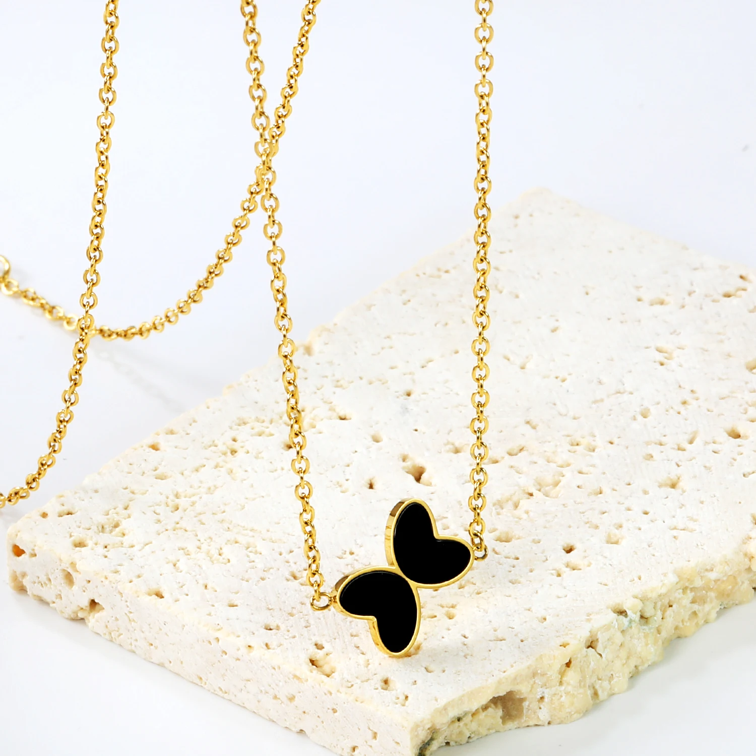 LUXUSTEEL золотого цвета из нержавеющей стали ювелирные изделия ремешок-бабочка