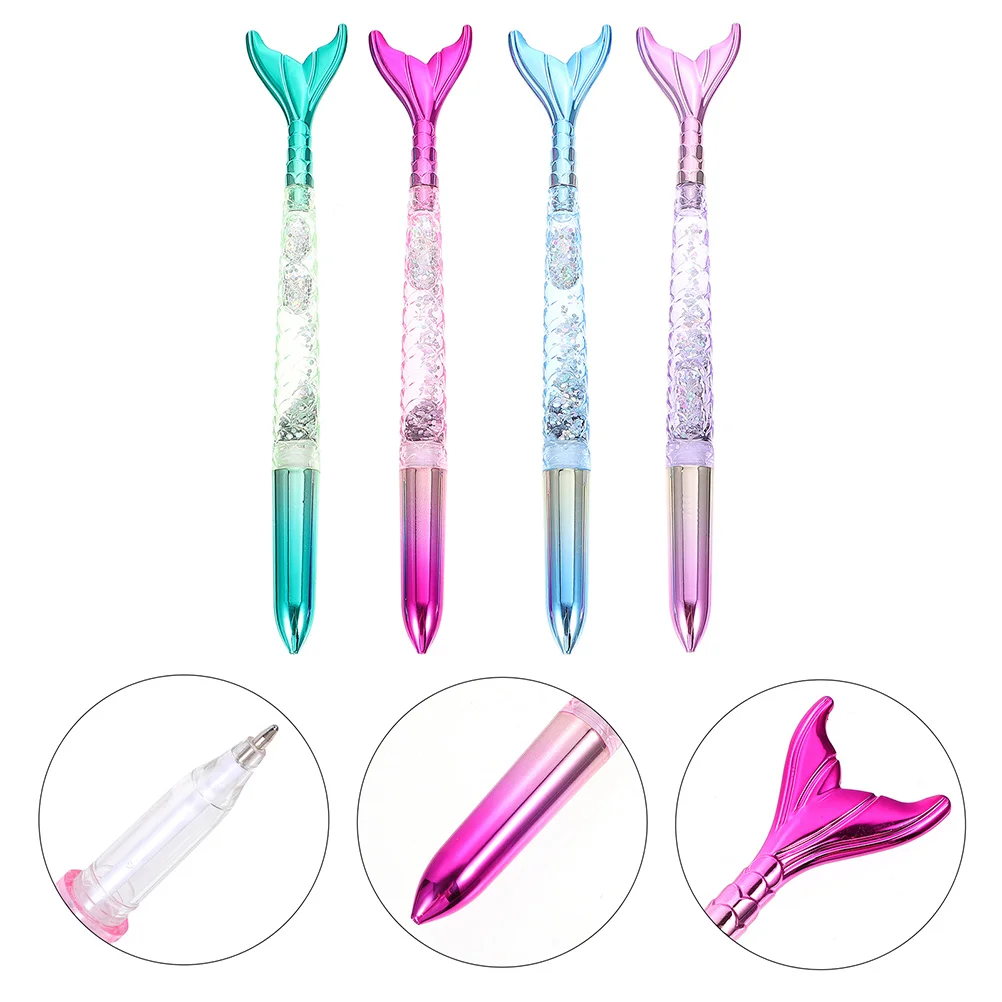 

4Pcs Flash Pens Party Favor Mermaid Writing Pens Easter Stocking Stuffers Goodie Fillers Mermaid Goodie Stuffers