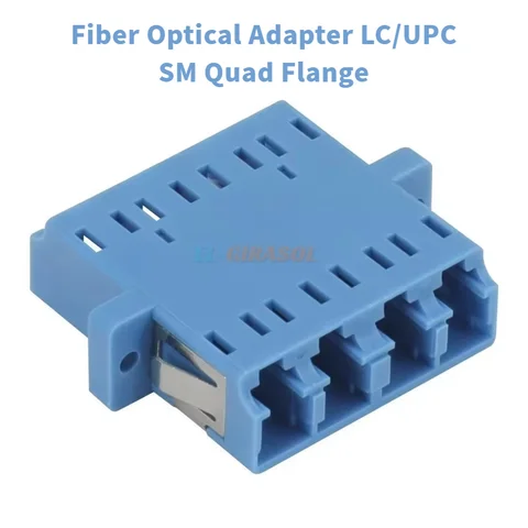 50 шт./лот LC/UPC одномодовый четырехволоконный оптический адаптер LC/UPC SM четырехфланцевый соединительный разъем Fibra Optica FTTH