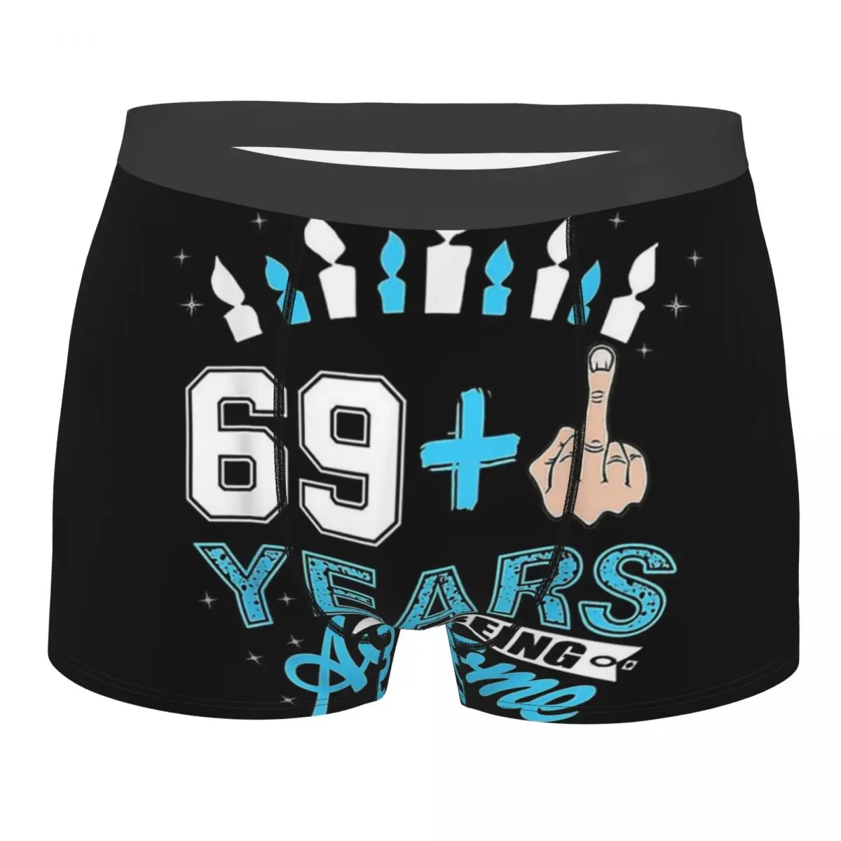 

Funny Underpants Cotton Panties Man Underwear Sexy 69 Years Middle Finger Shorts Briefs