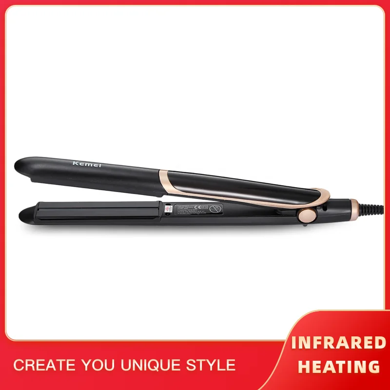 

KM-2219 Infrared Flat Iron Hair Straightener Professional Thermostatic Ceramic Coating Curler Styling Tools Hair Flat Iron