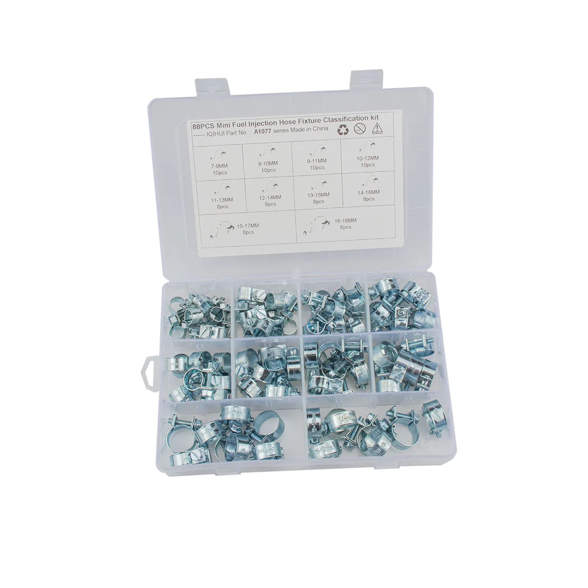 

78/88 шт., зажимы для шланга, 7-18 мм