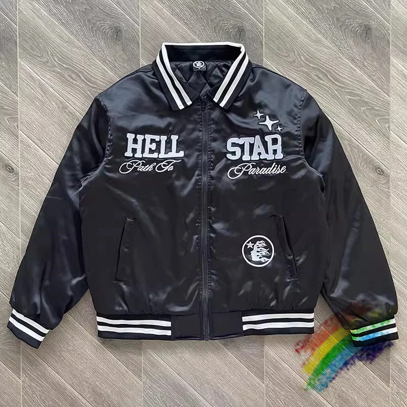 

Куртка-бомбер HELLSTAR дорога в рай, винтажная куртка с вышивкой Иисуса для женщин и мужчин