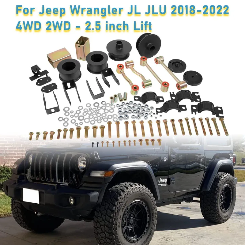 Комплект для нивелира переднего и заднего 2 5 дюйма Jeep Wrangler JL JLU 2018-2022 с пружинными