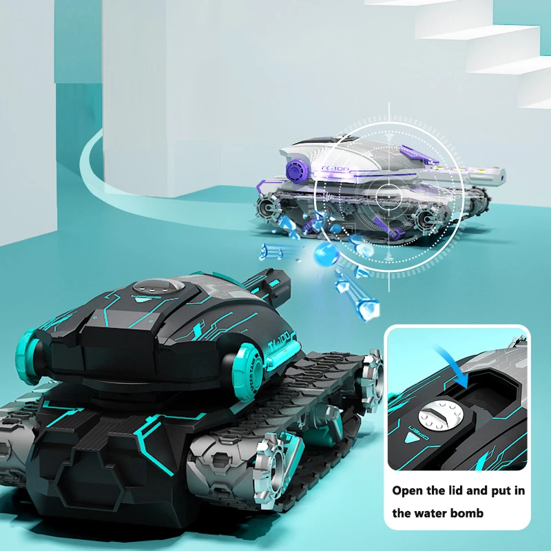 Радиоуправляемый Танк Игрушка 2 4G радиоуправляемая светодиодная машина 4WD