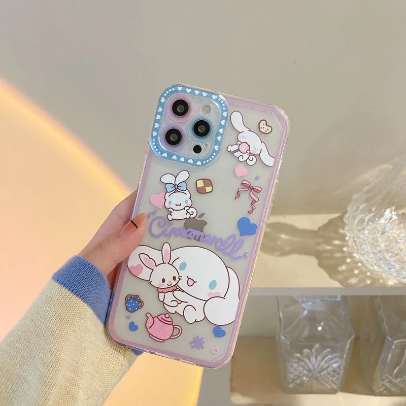 

Sanrio Melody Kuromi Cute Cartoon Phone Cases For IPhone 13 12 11 Pro Max Mini XR XS MAX 8 X 7 SE 2020 Anti-drop Soft Cover Gift