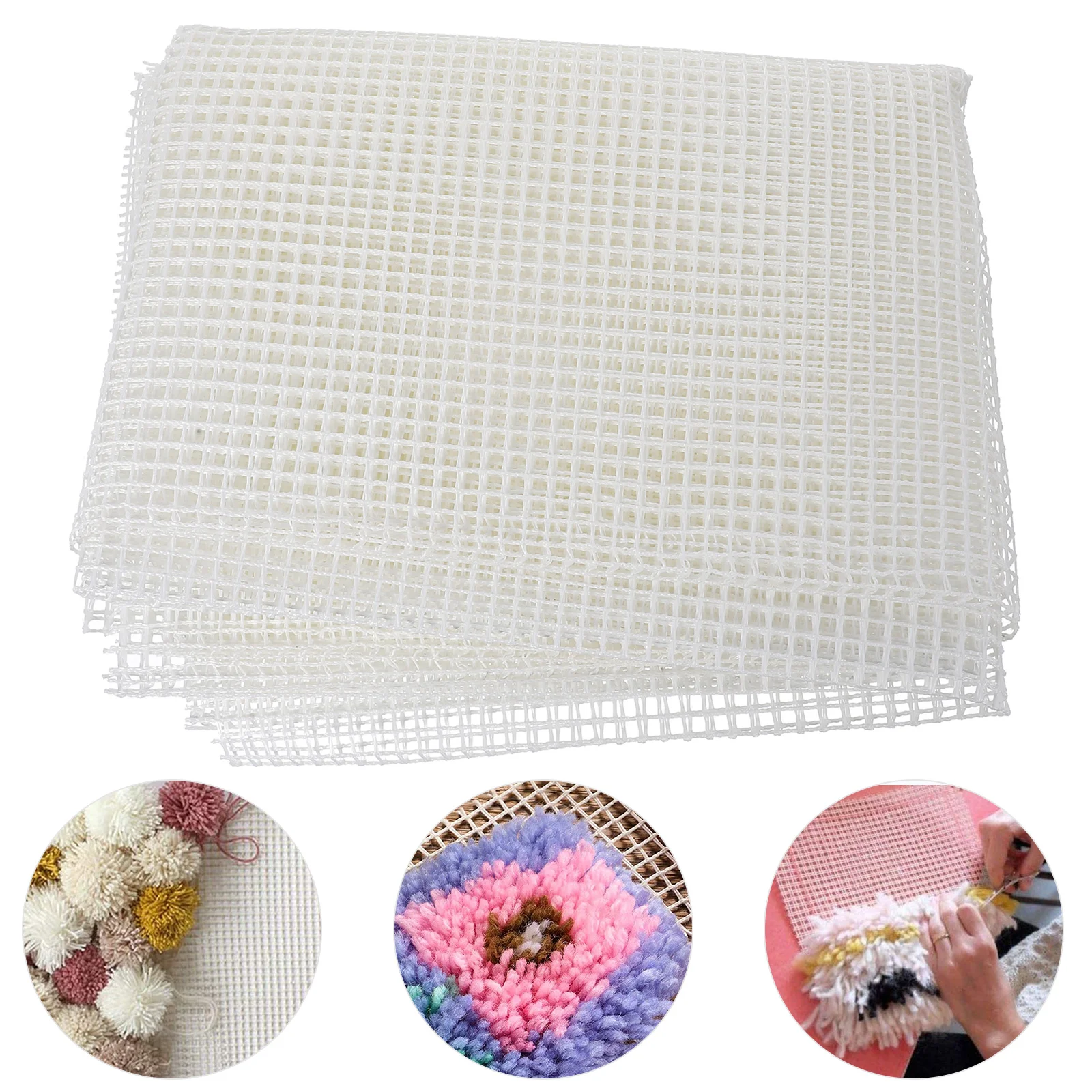 

Woven Mesh Fabric Rug Latch Hook DIY Craft Tool Hooking Blank Tapestry Canvas Plastic Embroidery Accessories Embroidered