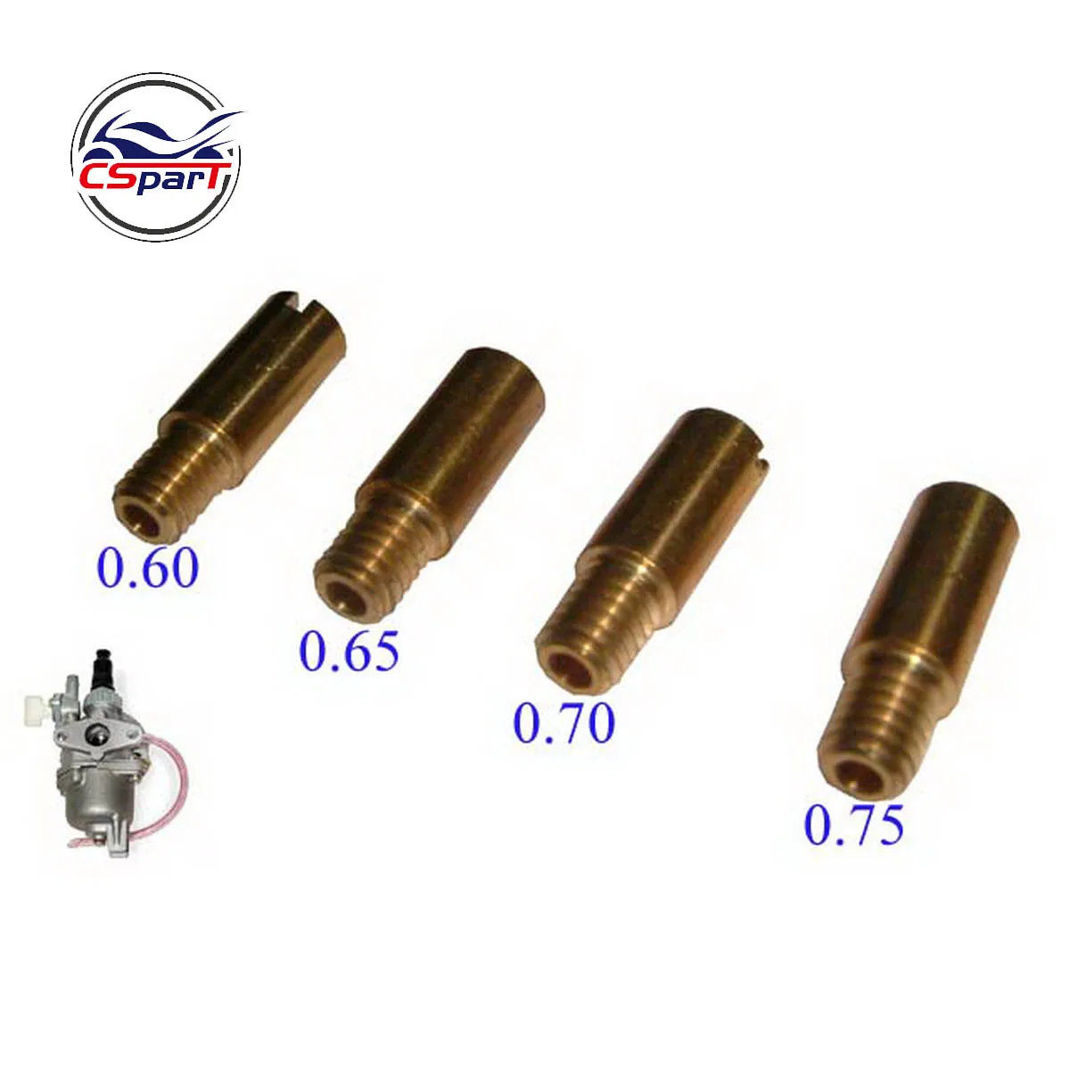 

#60 65 70 75 M4 Round Main JET 47CC 49CC Mini Moto Pocket bike Carburetor ATV Buggy Scooter Dirt Super Bike Chopper