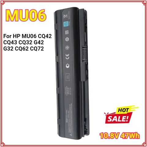 Запасной аккумулятор MU06 для HP 593553 -001 Compaq Presario CQ32 CQ43 CQ42 Павильйон DM4 G4 G6 G7 DV3-4000 DV5-2000 DV7-6000 DV6-3000