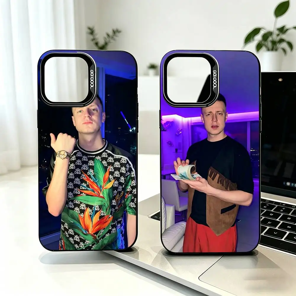 Фото Чехол для телефона T-Trash Streamer Mellstroy для iPhone 17, 16, 15, 14, 13, 12, 11 Plus, Pro Max, XS, цветной, серебристо-черный №1