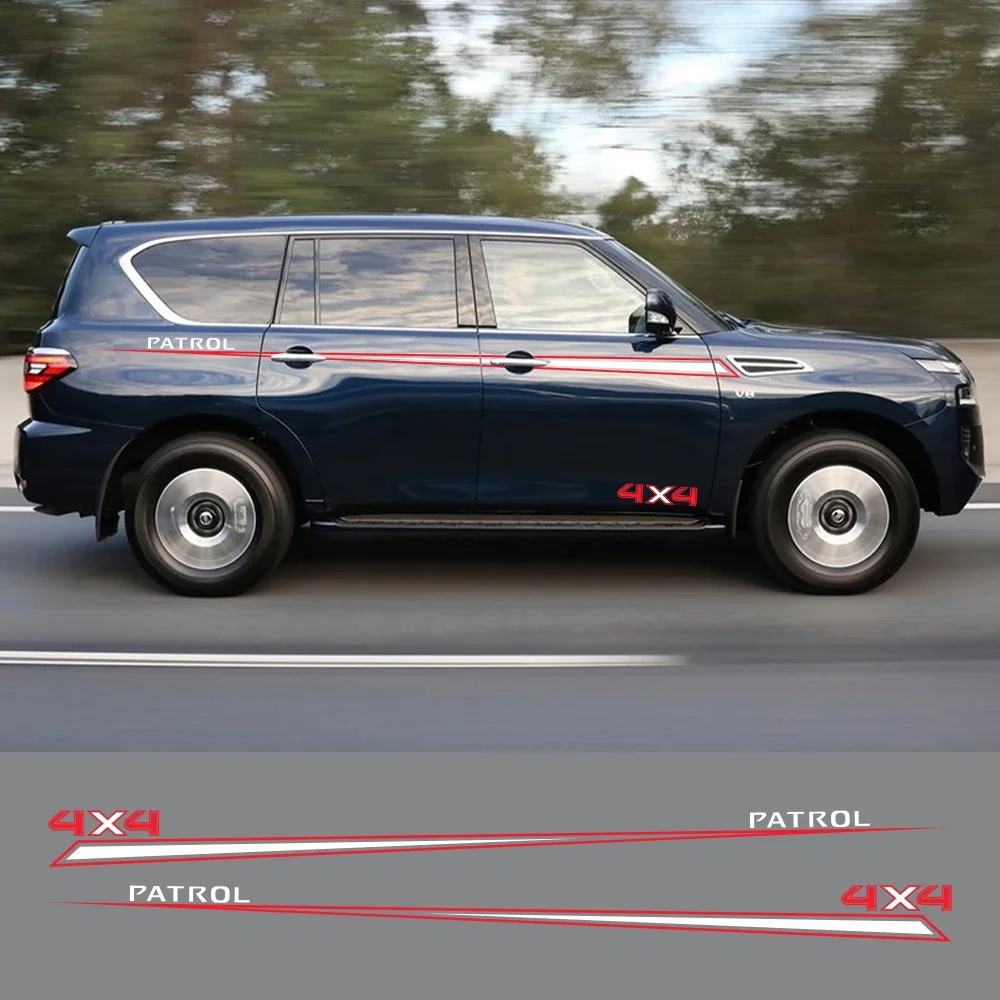 Автомобильная дверь 4x4 наклейки для Nissan патруль y61 y62 графические полосы