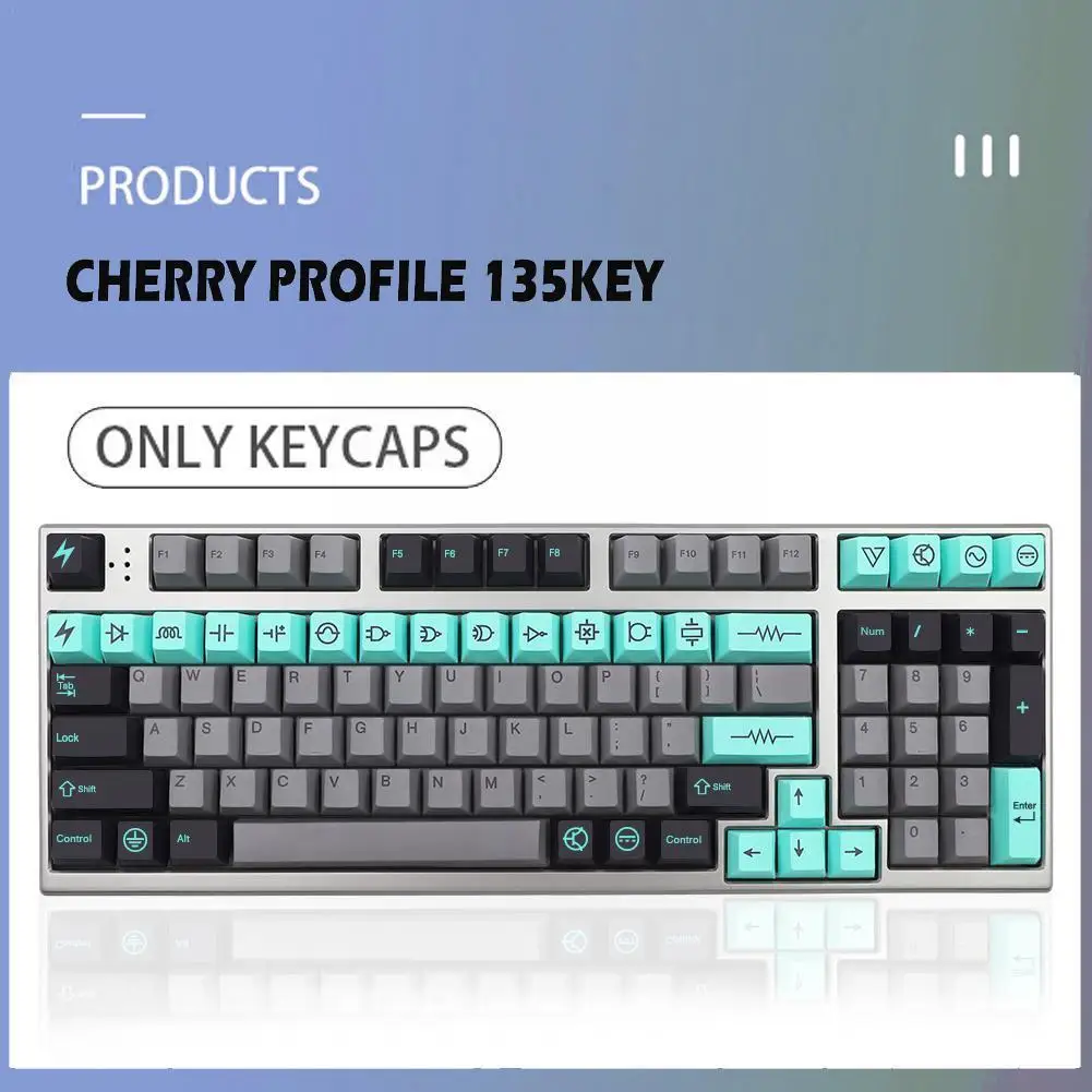 

Gmk-электрические колпачки 135, электронные колпачки Pbt, колпачки для F7q9