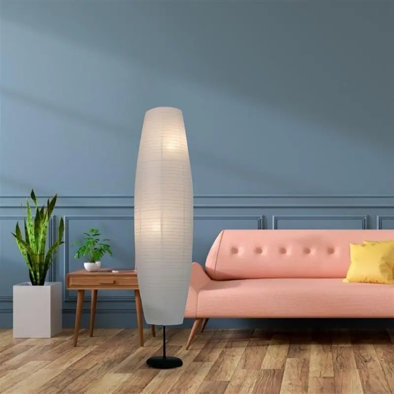 

Nordic European-Style Minimalist Floor Lamp Wind Home Floor Light Cover Nordic Paper Lampshade Chic Light Accessory White