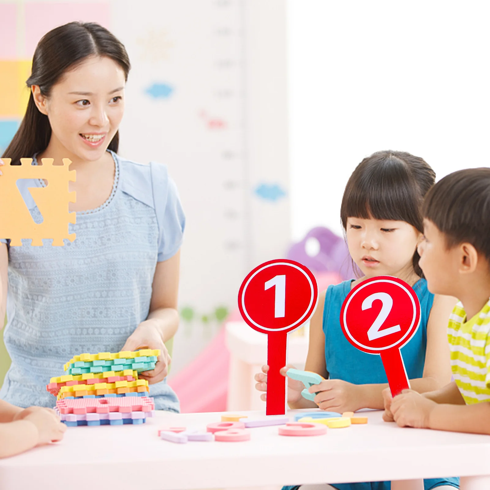 10 шт. держащие карточки с номерным знаком 1-10 рейтинг весла табло для голосования