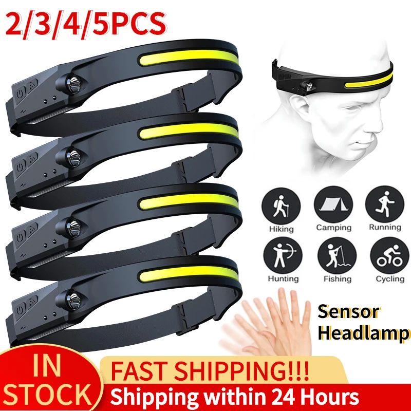 

Налобный мини-фонарь с датчиком, светодиодный головной фонарь с COB матрицей, зарядка через USB, Головной фонарь со встроенным аккумулятором д...