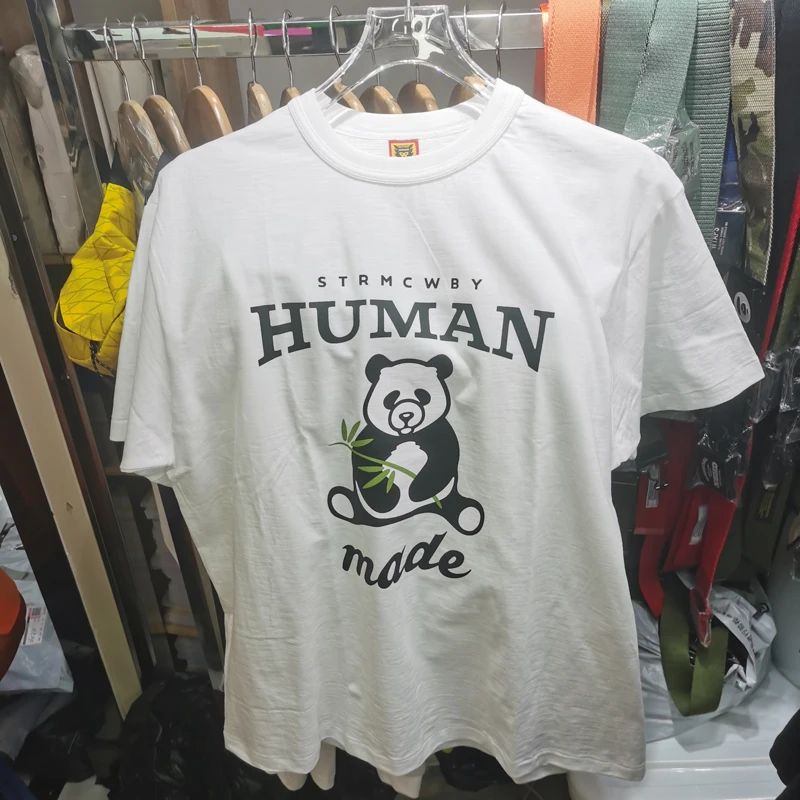 

Human Made Panda Print Short Sleeve T-shirt Slub Cotton Loose Casual Akira Tshirts for Men Women