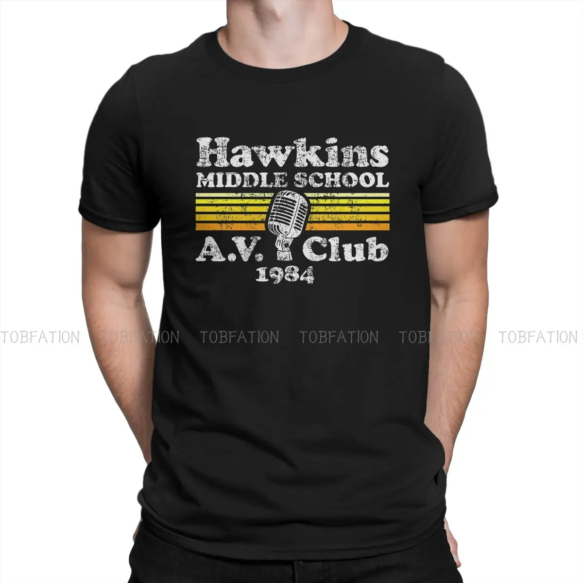 

Stranger Things Eleven Horror Film Hawkins Middle School A.V Tshirt Harajuku Men's Tshirts Tops Large Cotton Crewneck T Shirt