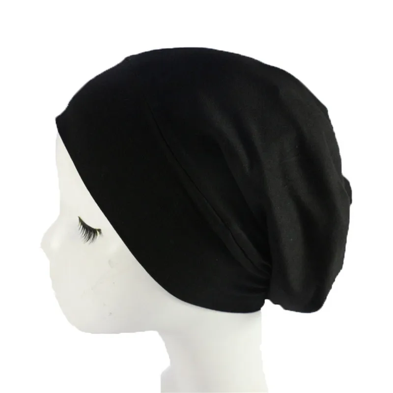 

Modal Pullover Cap Satin Lined Chemotherapy Women's Wide-Brimmed Mushroom Hat Gorro Hombre