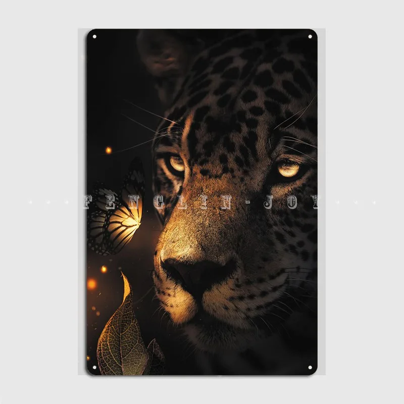 

Светящийся плакат с леопардом металлическая табличка настенная пещера паб винтажные строительные плакаты