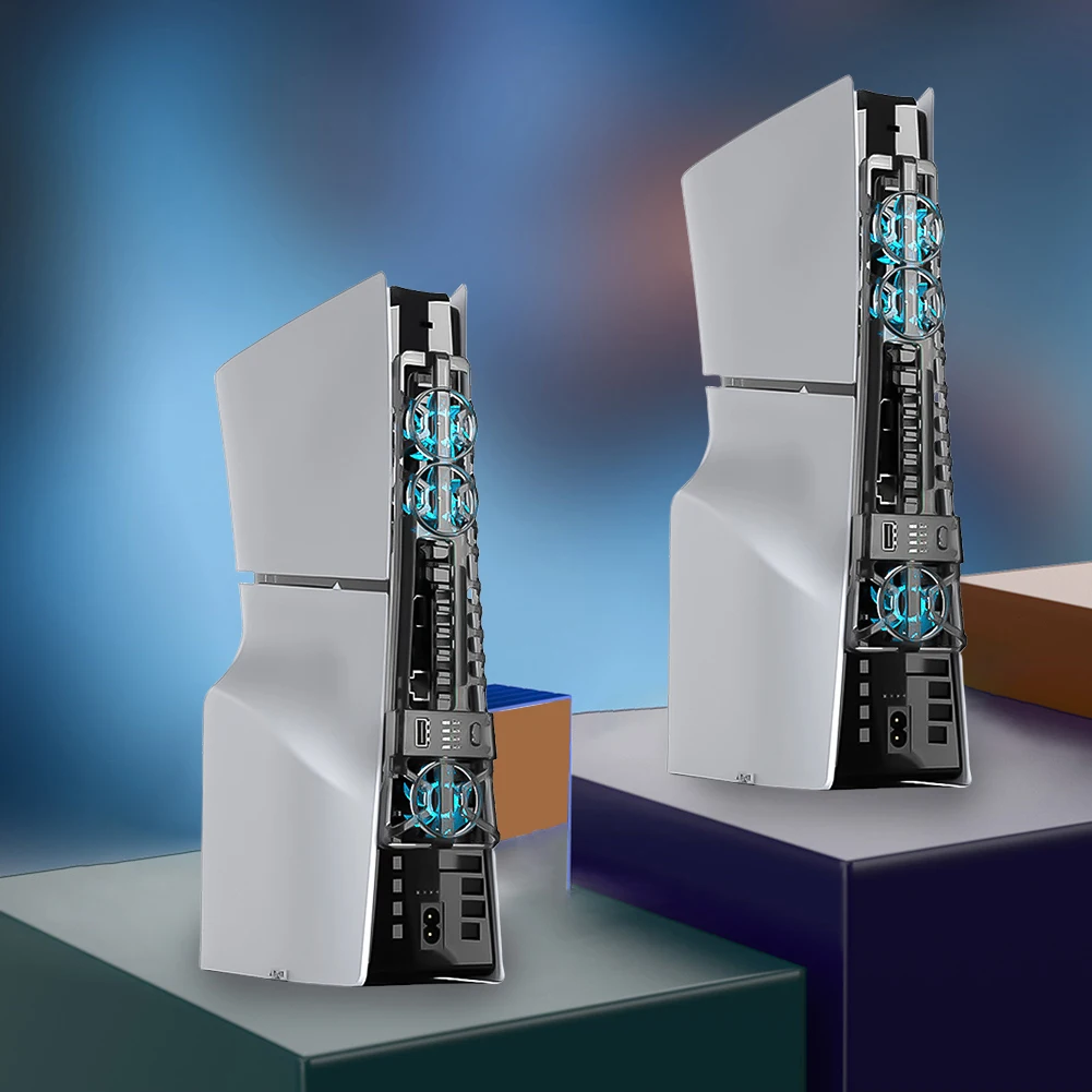 Для PS5 Slim Вентилятор охлаждения USB-кулер 3-уровневый Внешний вентилятор с