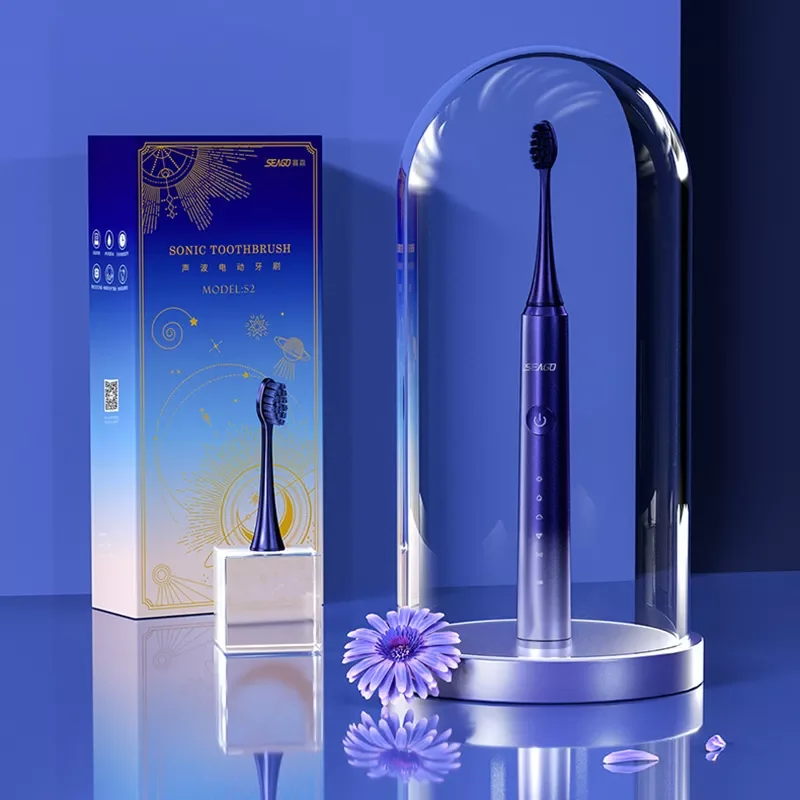 

Electric Toothbrush Gradient Purple 5 Modes Brushing Clean Waterproof Brush for Oral Care Adult Timed Toothbrush S2X