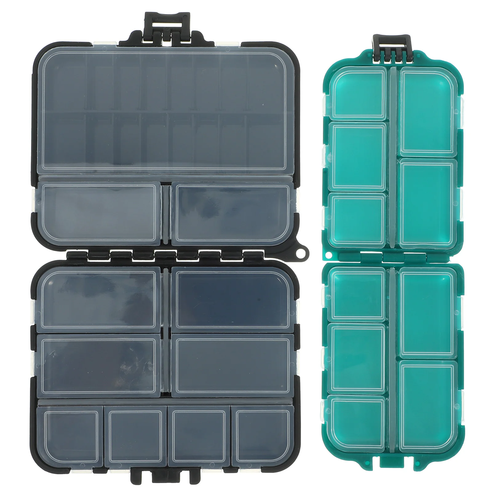 

2 Pcs Lure Bait Case Fishing Tackle Containers Storage Organizer Multiple-grids Cases Plastic
