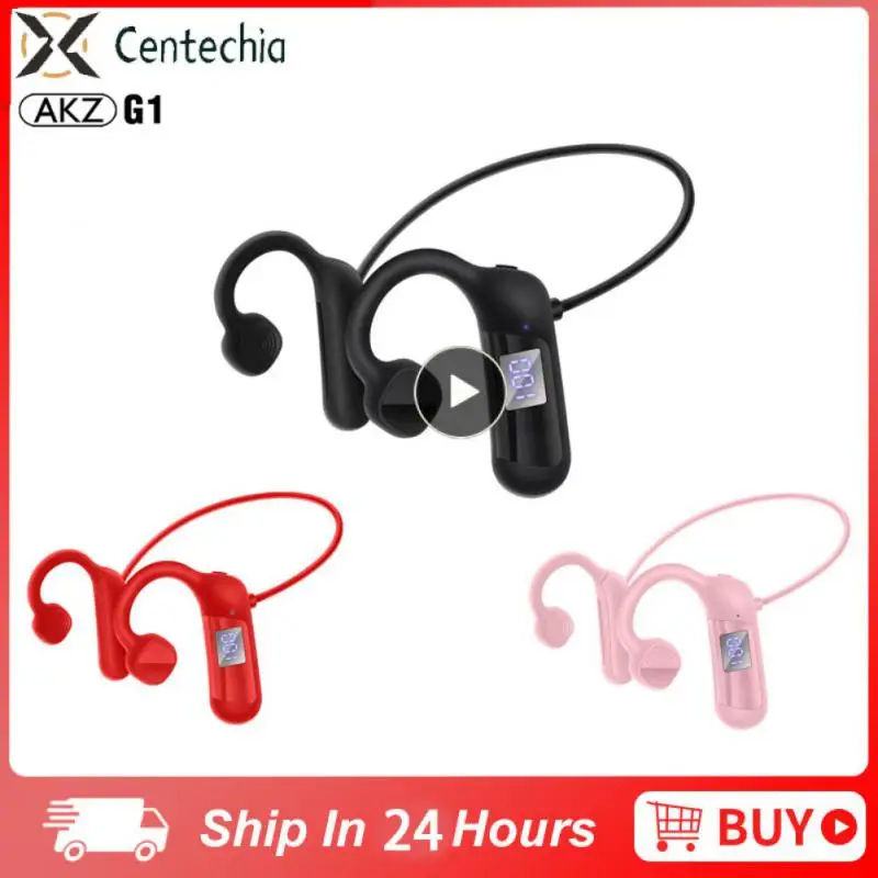 

Not In-ear Music Earphone Waterproof Wireless Headphone With Digital Power Display 5.0 Bone Conduction Headset Akz-g1